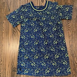 Armani Exchange Blue and green lace shirt dress